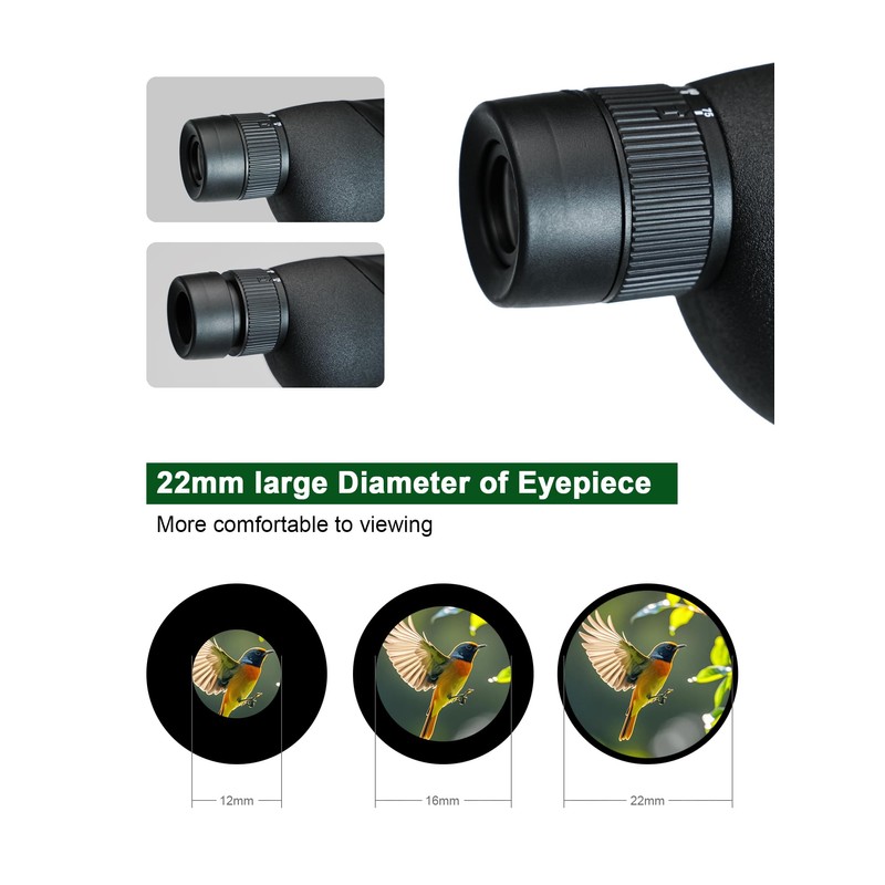 Spotting Scope Monocular Telescope High Magnification HD 25-75x60 Variable Multiplier