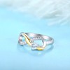 STARCHENIE Infinity Promise Ring 925 Sterling Silver Gold Plated Angel
