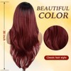 Rebecca Q Long Wavy Wigs for Women Side Part Lace