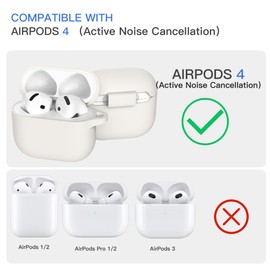 Brujula Case for AirPods 4 Case Silicone Protective Cover [Active Noise Cancellation] Compatible with AirPods 4th Generation (Starlight, Enhanced)