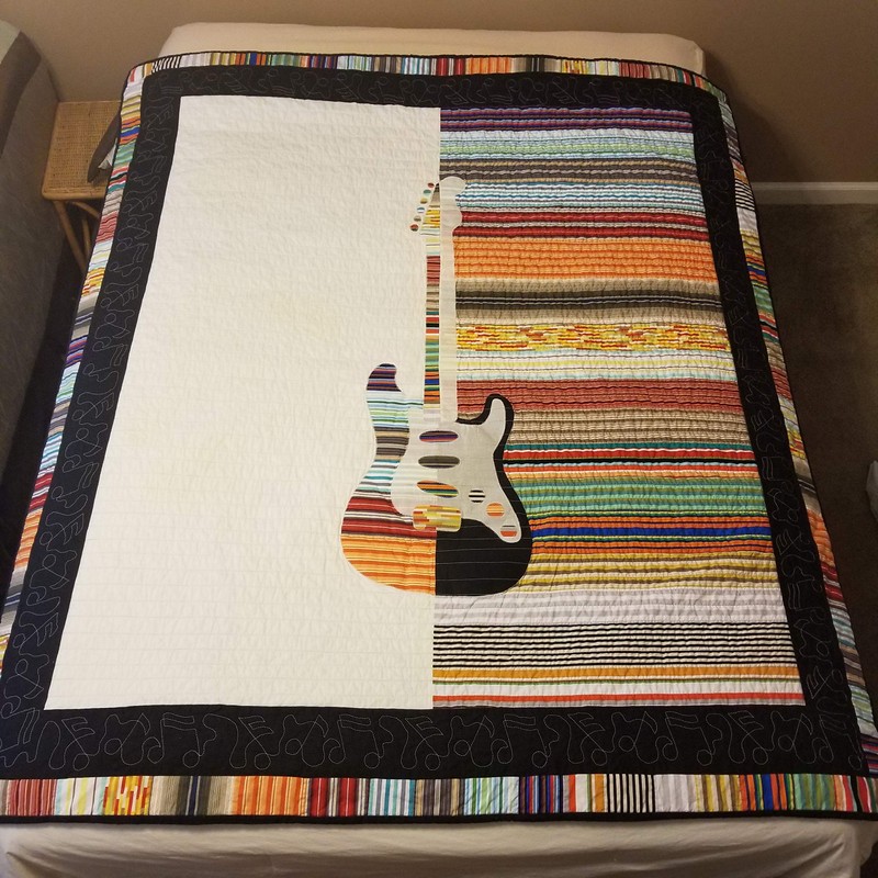 Guitar Applique Quilt Pattern "Rock On"