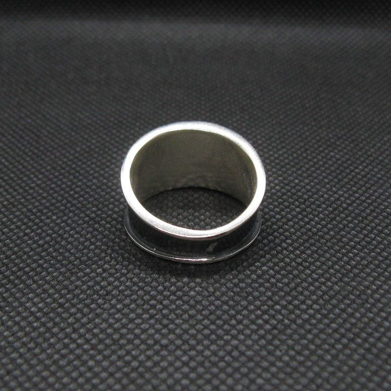 Sterling Silver Ring Band Poseidon Symbol Trident Solid Genuine Hallmarked