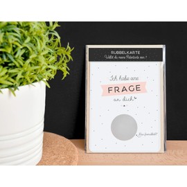 Scratch Card Godmother With German Text Willst du meine Patentante sein? Birth, Godmother Request, Pregnancy Question, Congratulations Scratch Card