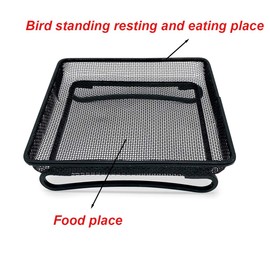 DYSHIPEN Bird Feeder Tray Floor Feeding Plate Bird Squirrel Feeder Plate Metal Garden Feeding Plate (Form 1)