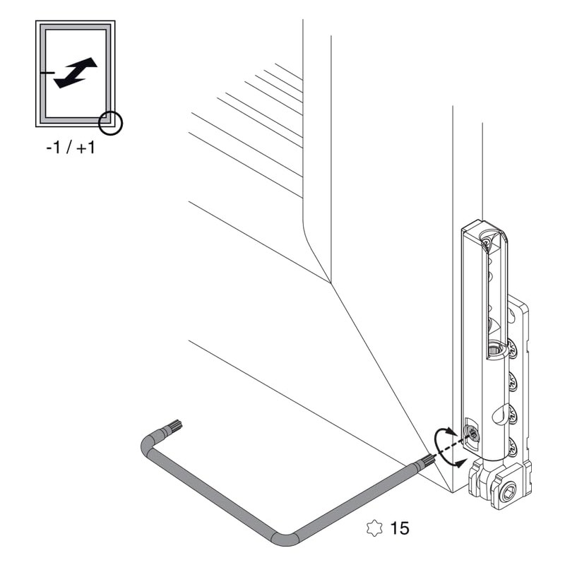 Maco Multi-Matic/Multi-Trend Corner Bearing 100 kg Consisting of 206802 and