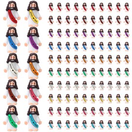 100PCS Little Jesus Figures – “Jesus Loves You” Mini Figurines in Bulk, Hide and Seek Sunday School Religious Party Favors Gift for Easter Egg Stuffers