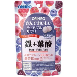 Orihiro Chewable Supplement, Iron + Folic Acid, 120 Tablets x 9 Packs