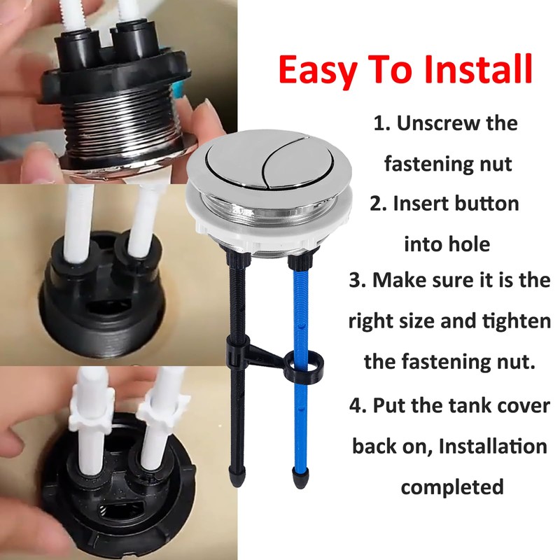 Dogxiong 58mm/2.28 Inch Dual Push Flushing Toilet Button Toilet Tank