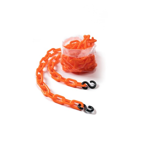 Plastic decorative safety security chain 10FT, Crowd Control Center (ORANGE+SHOOKS)