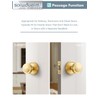 SORWDUERM 2 Pack Gold Door Knob Passage Door Knobs Brushed
