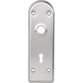 Paquete de 2 Placas de Cerradura de embutir semiovaladas para Puertas Interiores, reemplazo de Cubierta de pomo de Puerta de embutir de Estilo Antiguo, Placas embellecedoras de p