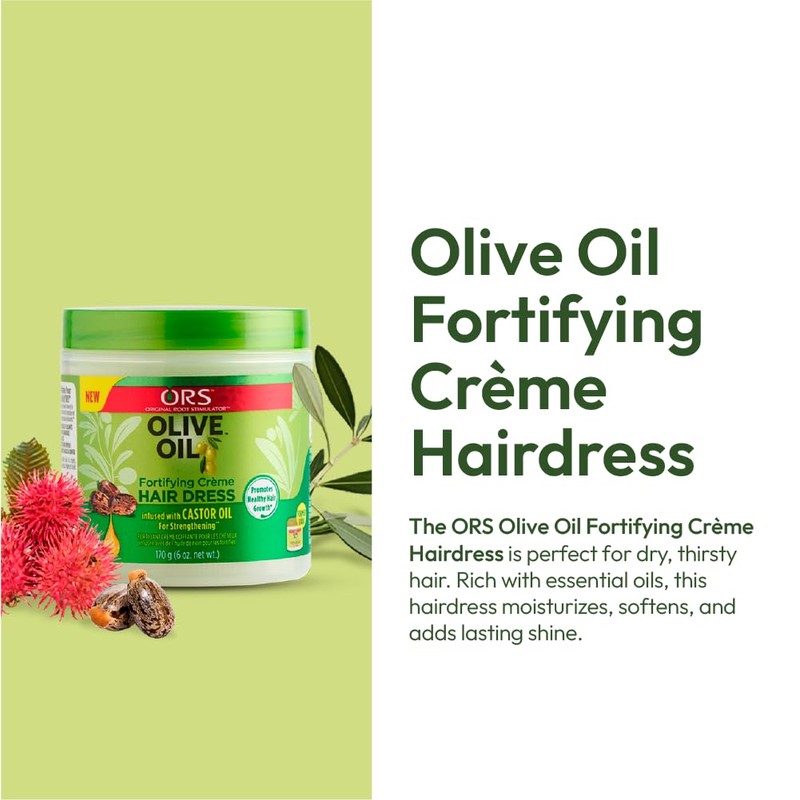 ORS Olive Oil Fortifying Cream Hair Dress Infused with Castor