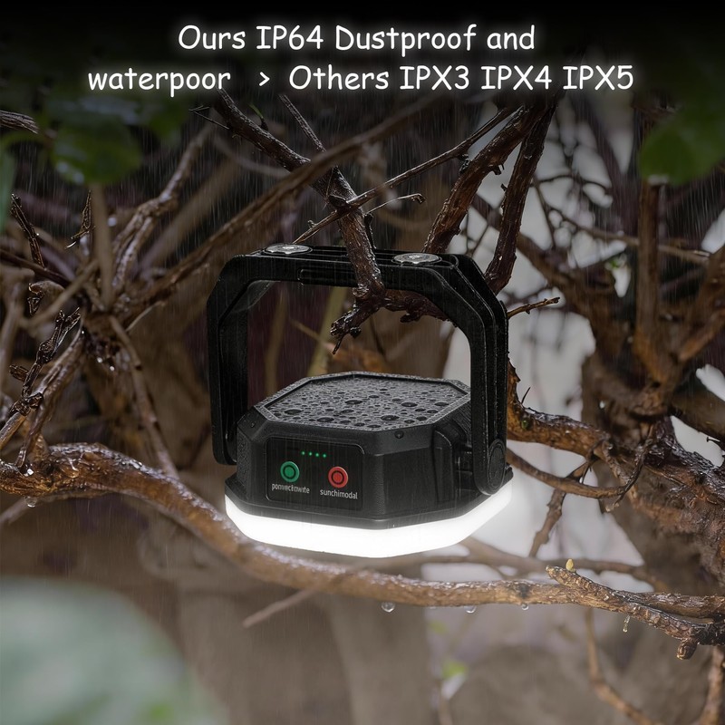 RadiantFlux Rechargeable Solar Camping Lantern, 6600mAh 4000LM Portable LED Tent