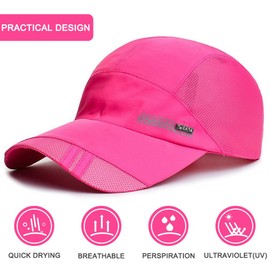 Cozyan Baseball Cap Classic Cotton Baseball Caps Adjustable Sun Protection Summer Hat Men Women Baseball Cap Summer Sun Hat Summer Cap Adjustable Breathable, pink-red, 58