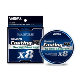 VARIVAS PE Line, Abani, Casting PE, Max Power, X8, Shoremaster, 668.4 ft (200 m), No. 2, 33lb, 8 Pieces, White