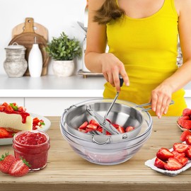 Manual Food Mill Stainless Steel Food Masher with 3 Interchangeable Disks, Anti Slip Handle Rotatable Food Grinder Manual Vegetable Fruit Mill Manual Potato Mud Crusher