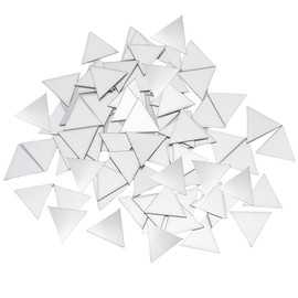 Pocoxll 200 Pcs Triangle Shape Mosaic Tiles, Mini Mirror Mosaic Tiles for Crafts Art Wall Door Home Decorations