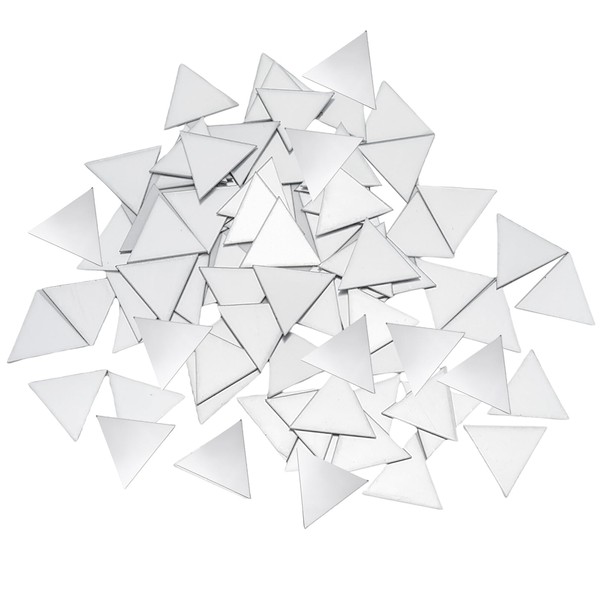 Pocoxll 200 Pcs Triangle Shape Mosaic Tiles, Mini Mirror Mosaic