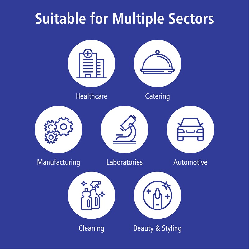 Meditrade 1284M Nitrile Examination Gloves, Black, Medium