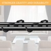 3 Pcs Double Curtain Pole Bracket, Curtain Rod Brackets Set,