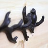 Fyne-Finds 33cm Brown Cast Iron Bird on Branch 4 Hook