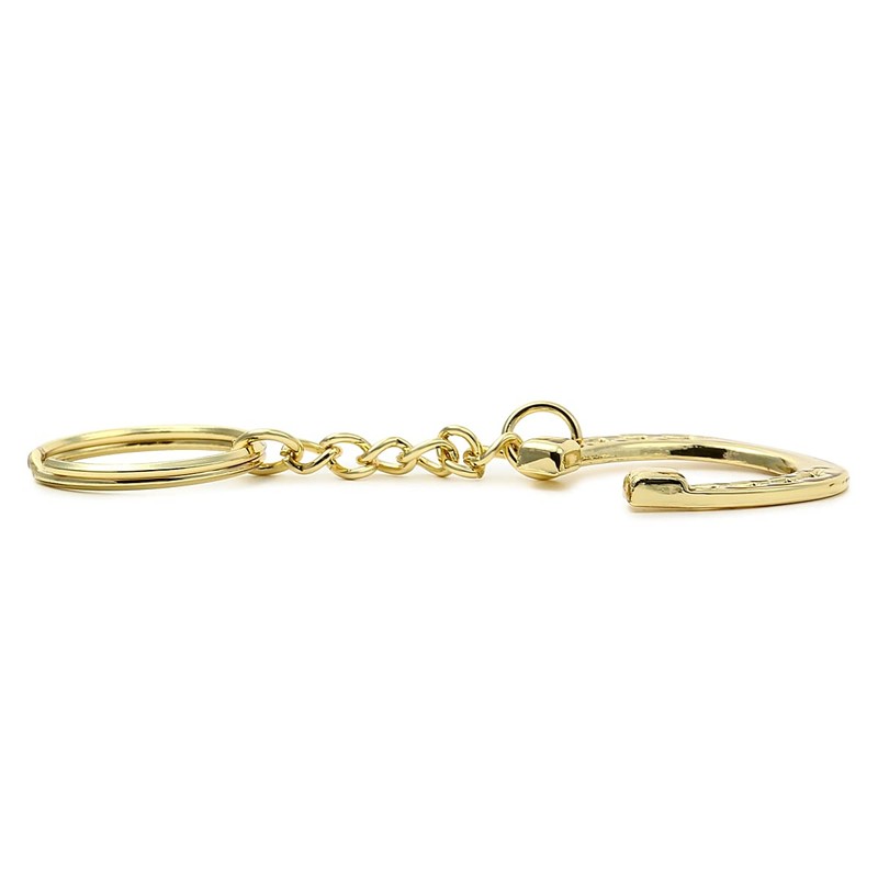 horseshoe keychain gold
