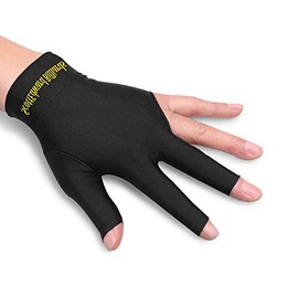 Scott Edward Set of 10 / 3 Finger Pool Cue Gloves, Black Left Hand