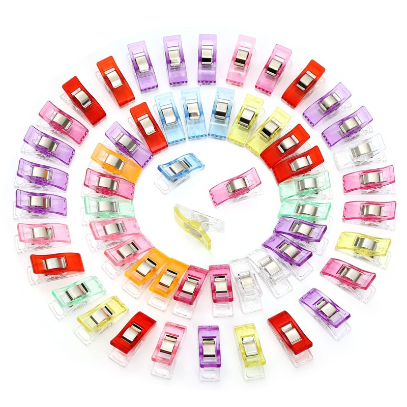 GWHOLE Pack of 60 Sewing Clips for Quilting Binding Crafting