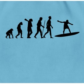 Shirtracer - Gym Bag Backpack - Development and Outfit - Wellenreiter Evolution, 1 Light Blue