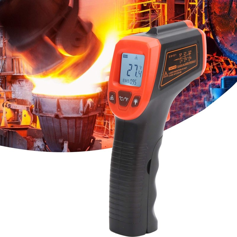 Temperature Gun, Infrared Thermometer 4 Colors Backlight On/off Selection for
