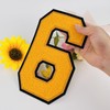 1 Pcs 8.0" Yellow Chenille Number Patches, Iron On or