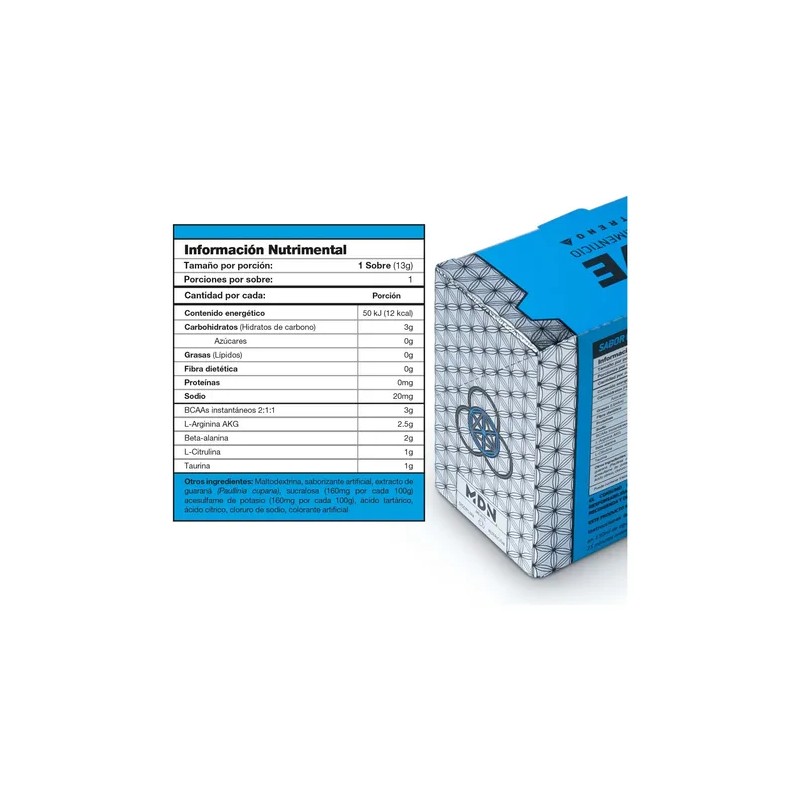 Pre Entreno Oxido Nítrico, Brave, 20 Pack Mdn Sports
