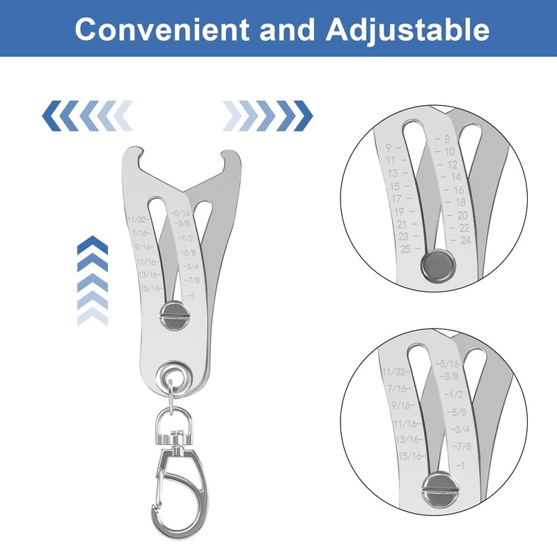 Portable Precise Thread Size Tester with Key Ring Thread Tester