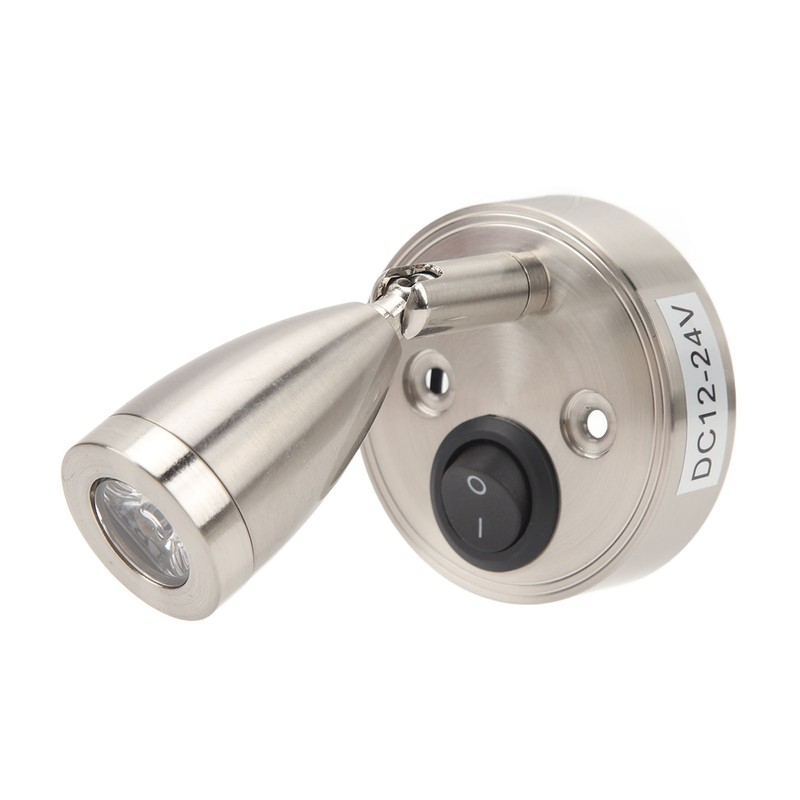 RV 12V to 24 V Reading Light Polished LED Berth