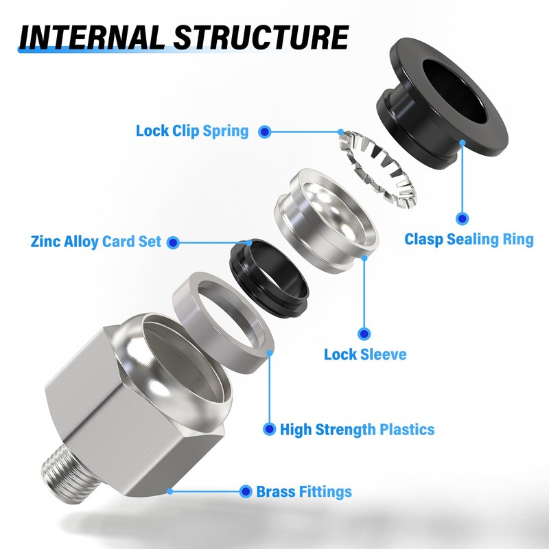 TAILONZ PNEUMATIC Male Thread Straight 4mm OD M6 Thread Push