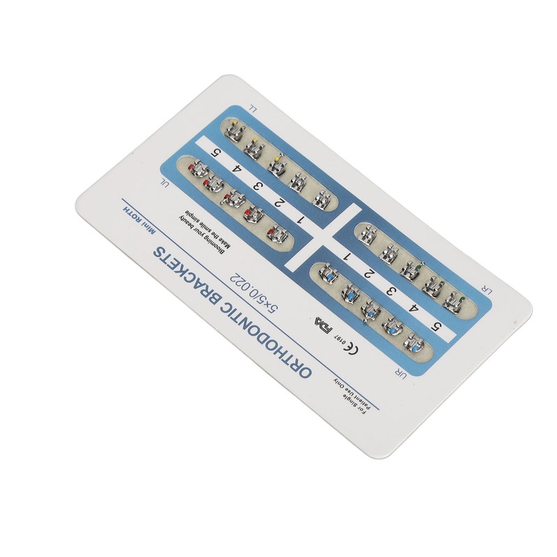 10 Sheets Teeth Brackets Mini Roth Bracket 0.022in 3 Hooks