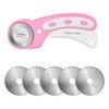 45mm Rotary Cutter for Fabric with 5pcs Extra Blades, Rotary