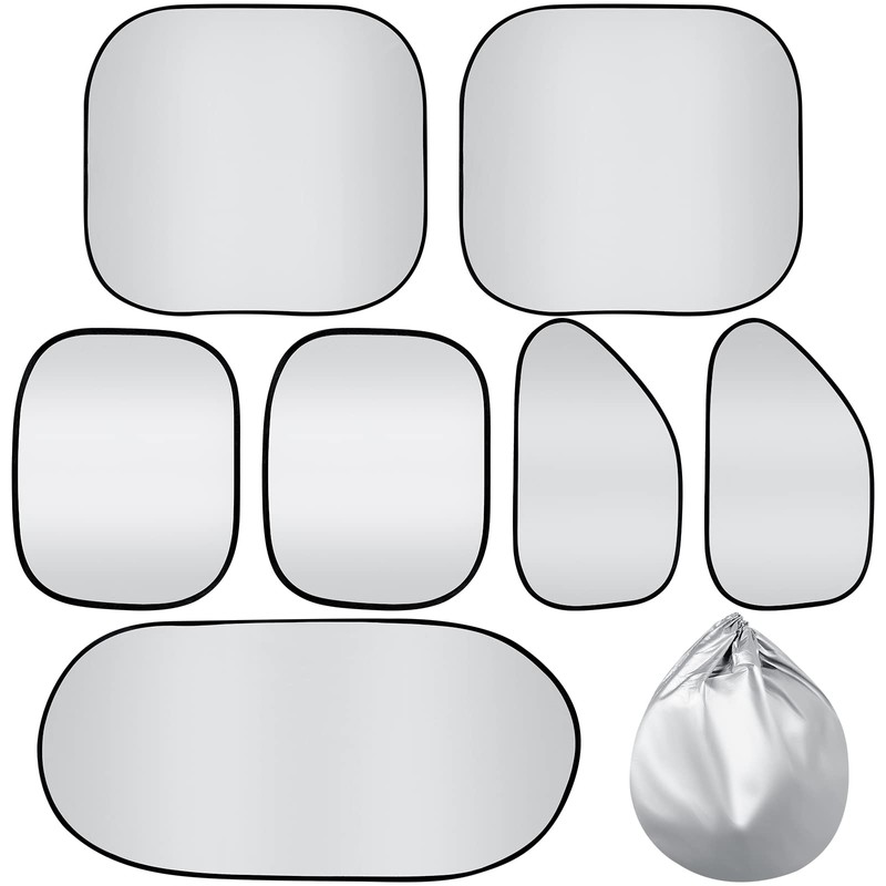 Tallew 7 Pieces Car Window Shade Set Include 4 Side