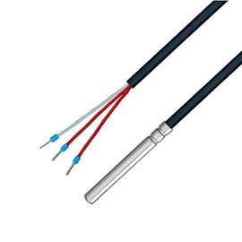 iOVEO 035HP01310 PT100 3-Conductor Temperature Sensor / Temperature Probe with PVC Cable up to 105 °C 10 m
