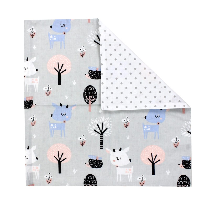 TupTam Children's Cushion Cover Decorative Patterned Deer/Hedgehog/Grey, Size: 40 x