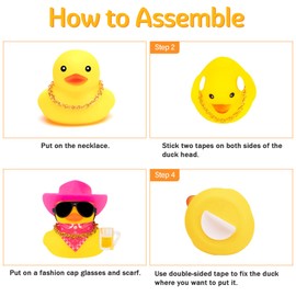 wonuu Rubber Duck Car Ornaments Funny Office Gifts Dashboard Decorations for Cool car Accessories with Cowboy Hat, White