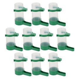 ibasenice Automatic Cockatiel Dispenser - 10PCS Practical Birds Feeders Drinker Plastic Pet Drinker Dispenser Pigeon Feeding Water Pot