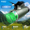 PISEZ Monocular Telescope 12x56,Monoculars for Adults high Powered with Smartphone