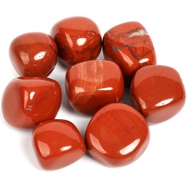 ZenQ 1/2 lb Tumbled Red Jasper Stones for Wicca, Reiki, and Energy Crystal Healing, Natural Red Jasper from South Africa
