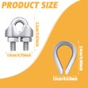 Demissle 100 Pcs 1/8'' Wire Cable Clamps Kit M3 Rope
