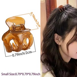 Mini Claw Clips for Women and Girls,32 pcs,Great for Design Kids and Adult Hairstyles,Strong Grip Non-Slip Tiny hair clips