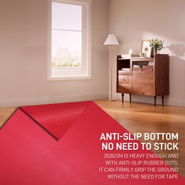 24In x 16.4Ft Premium Thick Red Carpet Runner for Events, wiht Anti-Slip Bottom for Wedding Christmas Xmas Thanksgiving Outdoor Accessories Wedding Party Hallway Rug