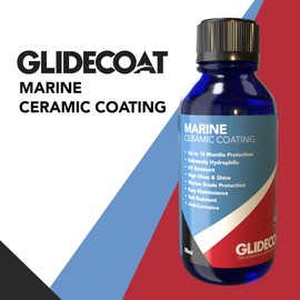 Glidecoat Marine Ceramic Coating - 50ml - UV Protection, Enhanced Gloss, Super Hydrophobic Surface Repels Dirt, Salt, Water and more - DIY Friendly Ceramic Coating for Boats - Boat Wax Alternative