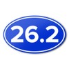26.2 Marathon Anti-UV Vinyl Oval Car Bumper Sticker - Running