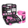DIFFLIFE power-screwdrivers 3.6V tool ses 143Pcs tool set pink for